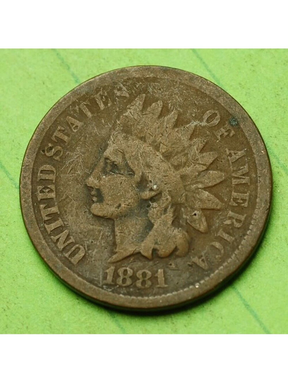 W676 1881 Indian Head Cent Penny 1c - Check Out Our Store old coin money collect